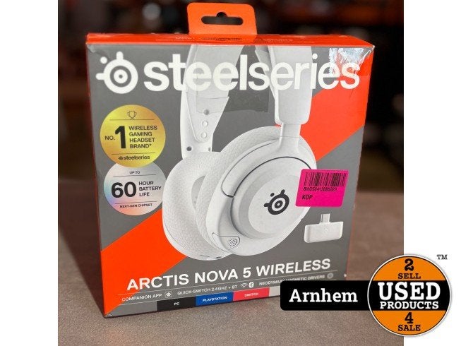 Steelseries Arctis Nova 5 Wireless Wit | In doos, Steelseries, Zo goed als nieuw, Support@steelseries.com, 1150 18th St NW, Suite 106
Auburn, WA 98001
USA