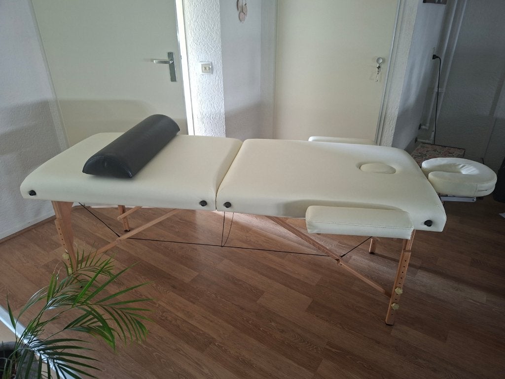 Inklapbare massagetafel / behandeltafel +beenrol, Sport en Fitness, Ophalen, Gebruikt, Massagetafel