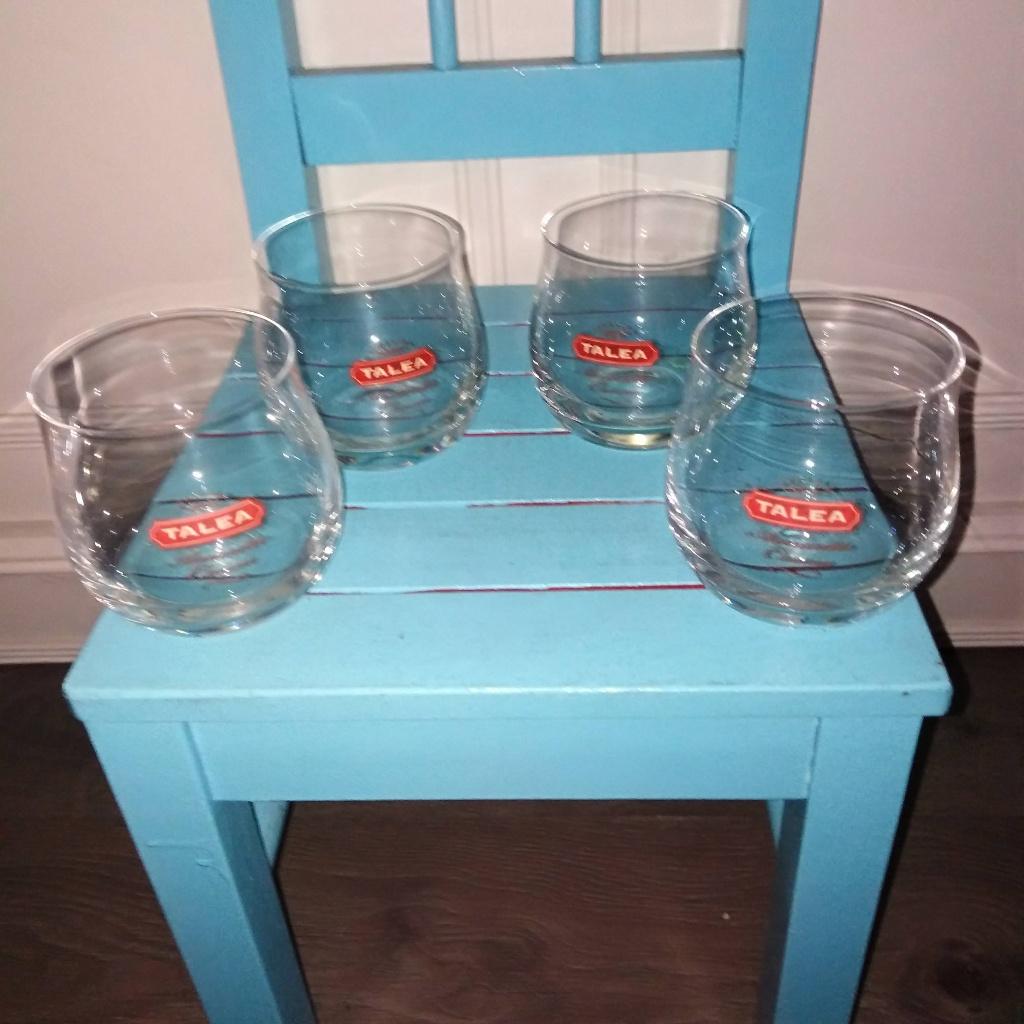 Amaretto Talea Italian cream glaasjes 4 stuks, Huis en Inrichting, Keuken | Servies, Zo goed als nieuw, Glas of Glazen, Overige stijlen