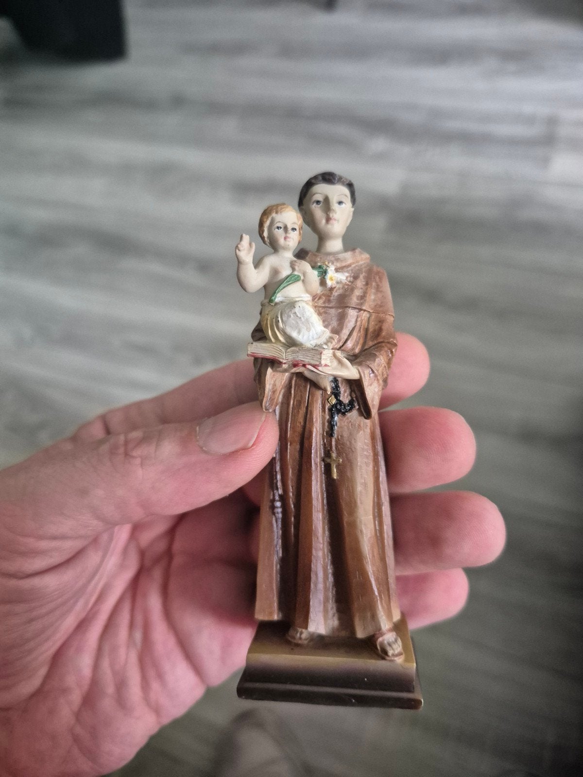 Beeldje Heilige Antonius met kindje Jezus, Ophalen of Verzenden, Gebruikt, Beeld(je), Christendom | Katholiek