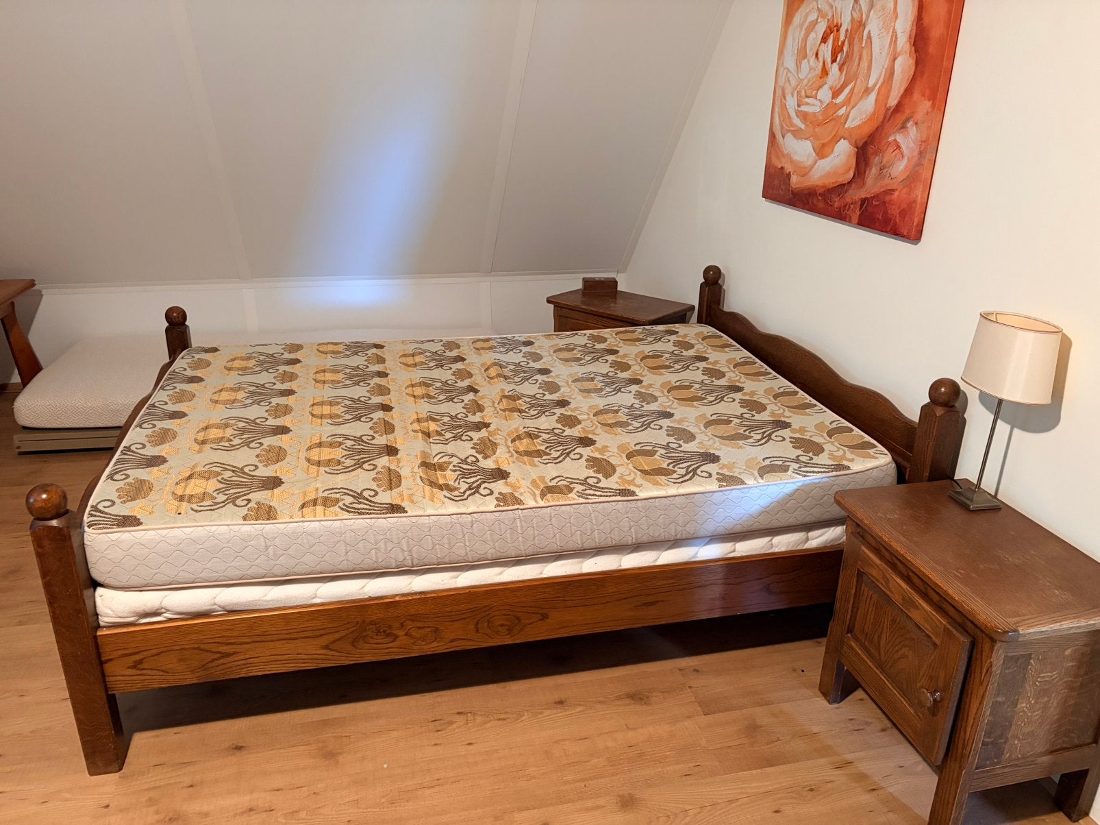 Antiek bed, Ophalen, Gebruikt, Tweepersoons, Antiek hout