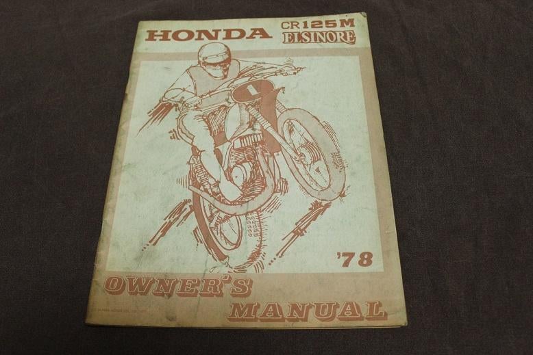 Honda CR125M Elsinore 1978 motorcycle owner's manual CR 125, Motoren, Ophalen of Verzenden, Honda