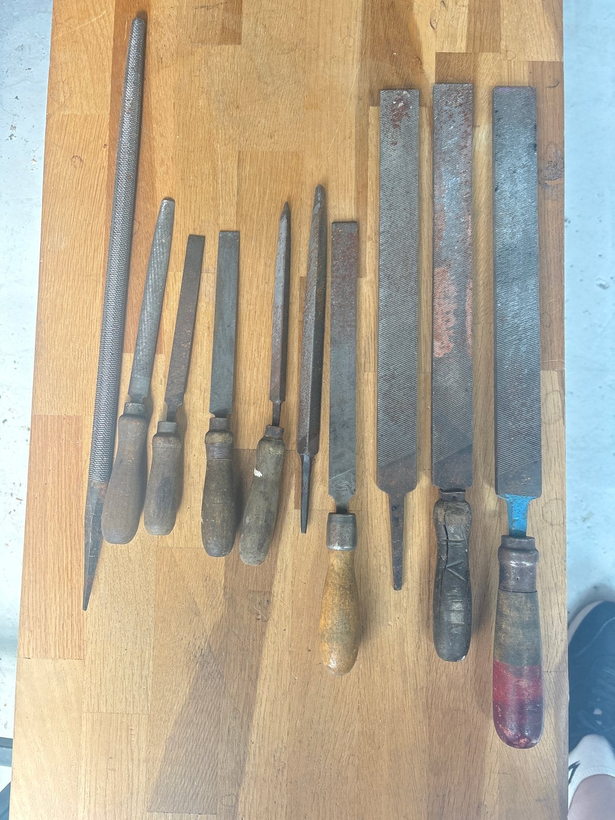 Set van 10 vintage vijlen - Diverse maten en vormen, Ophalen of Verzenden