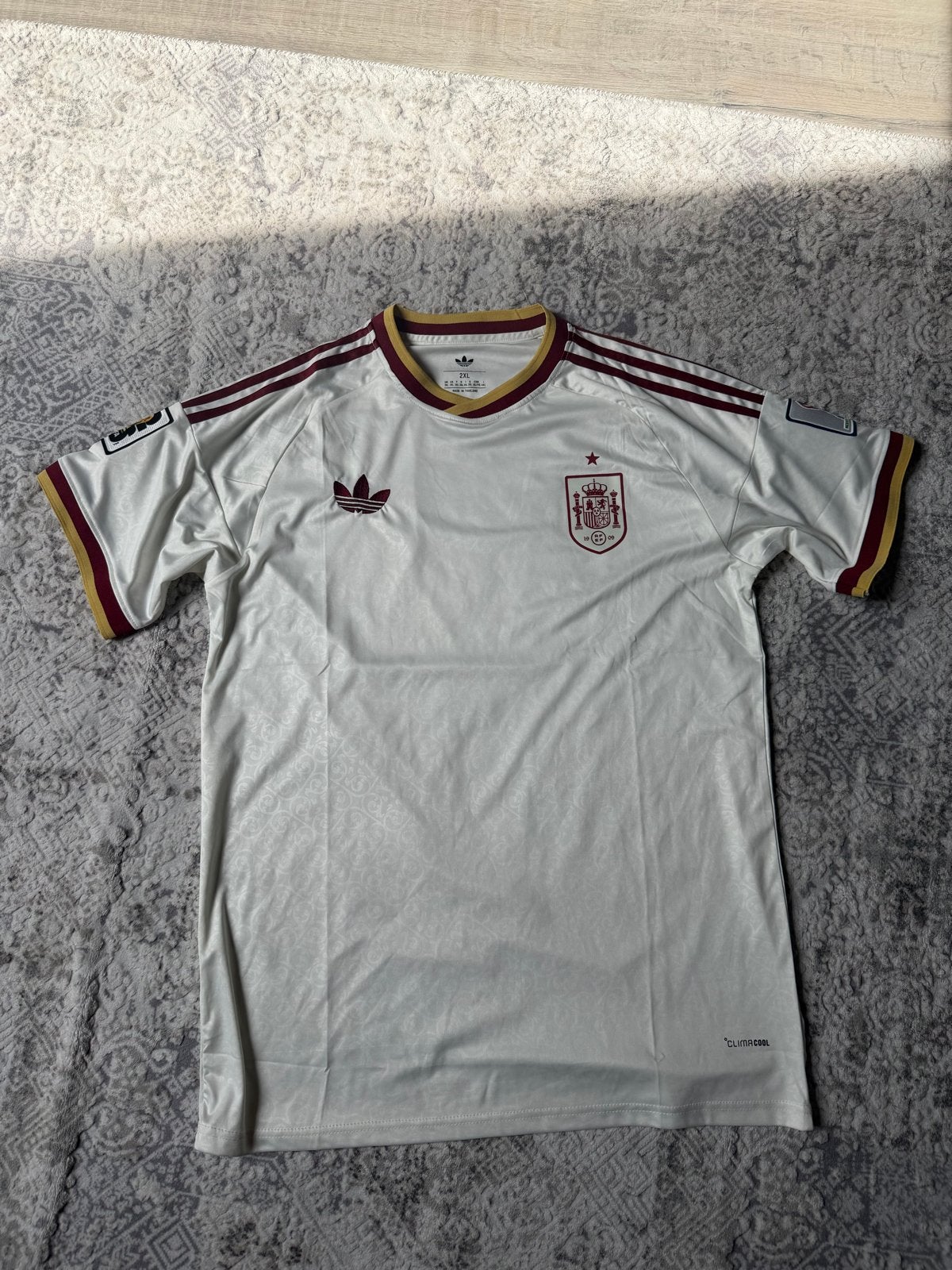 Spanje WK 2026 Uitshirt - Adidas Climalite, Wit, Nieuw, Ophalen of Verzenden, Maat 46/48 (XL) of groter