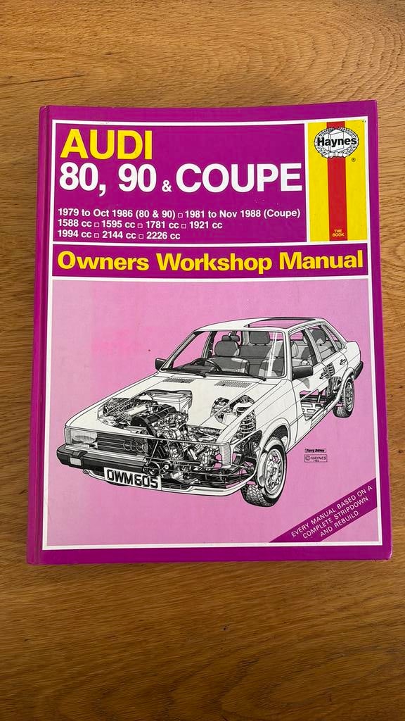 Hayes audi 80,90 & coupe werkplaats boek, Ophalen of Verzenden