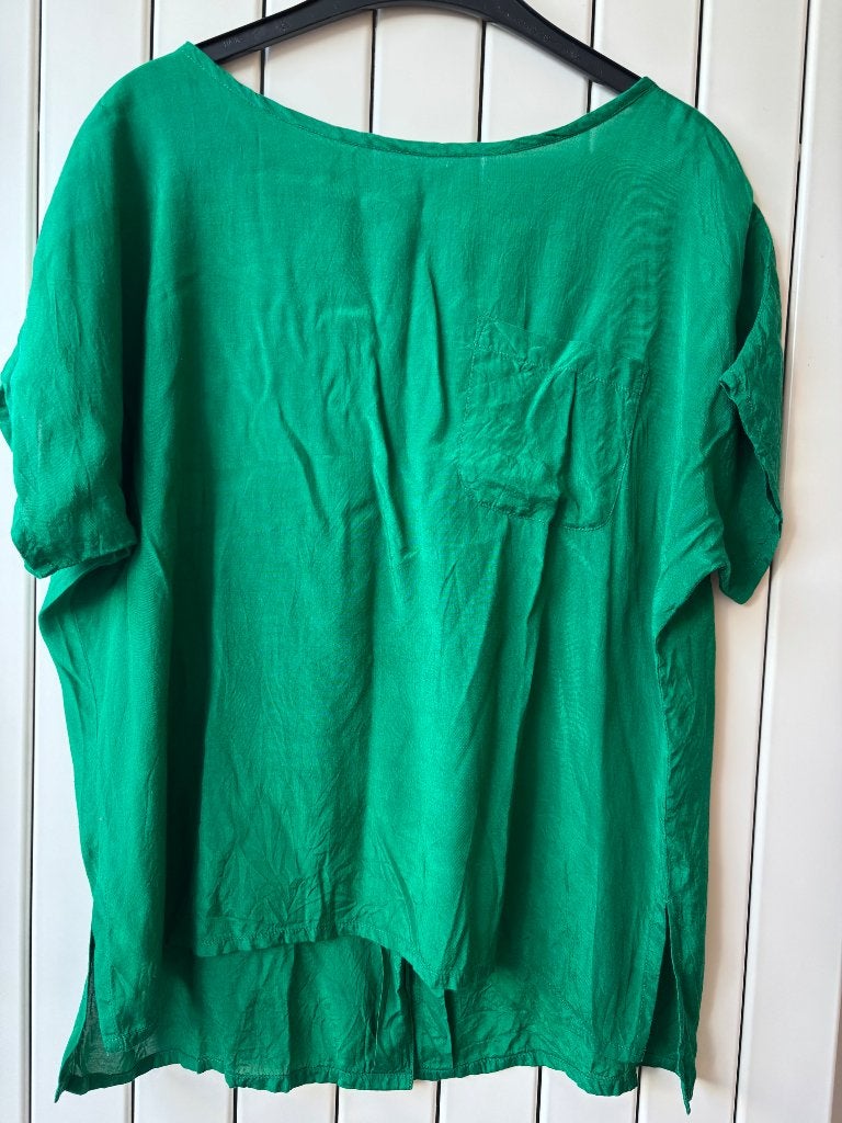 Blouse, Cora Kemperman maat L groen, Maat 42/44 (L), Ophalen of Verzenden, Cora Kemperman, Gedragen