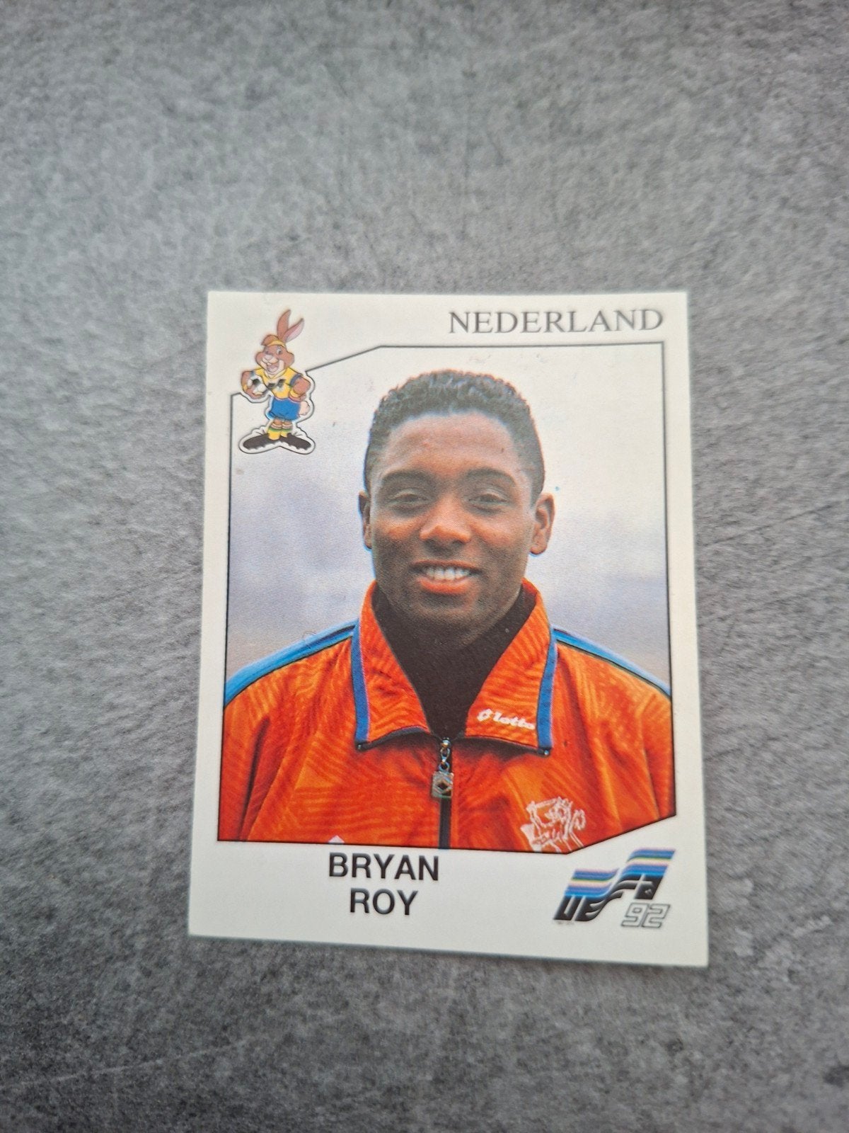 Panini sticker Euro 92 Zweden. Bryan Roy Nederland., Ophalen of Verzenden, Zo goed als nieuw, Sticker