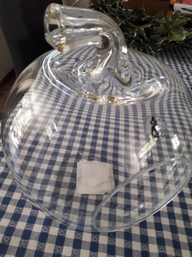 Glazen appel en glazen bol aan touw, Ophalen, Decoratieobject, Zo goed als nieuw, Glas
