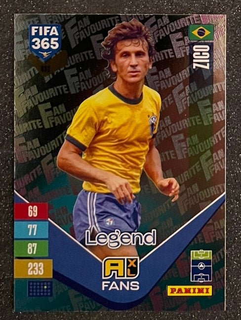 Panini Fifa365 2027   FANS’ FAVOURITE   LEGEND  ZICO  BRASIL, Verzenden, Zo goed als nieuw, Plaatje