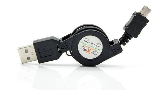 Micro USB kabel oprolbare oplaad kabel 70cm oprolbaar, Ophalen of Verzenden, Nieuw, Snoer of kabel