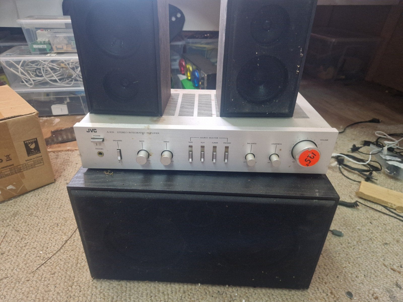 JVC A-10X Stereo Geïntegreerde Versterker met Speakers, Ophalen, Gebruikt, JVC, Minder dan 60 watt