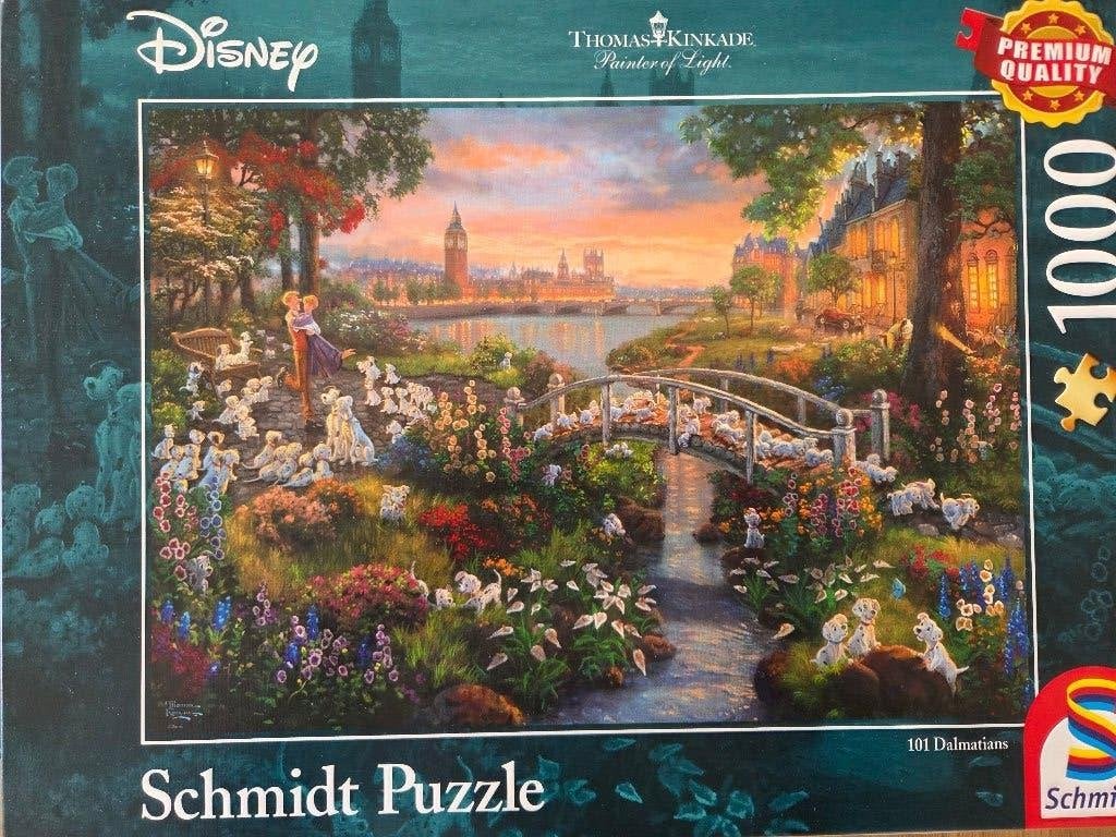 Schmidt puzzel disney 101 dalmatiers, Ophalen of Verzenden, 500 t/m 1500 stukjes, Gebruikt