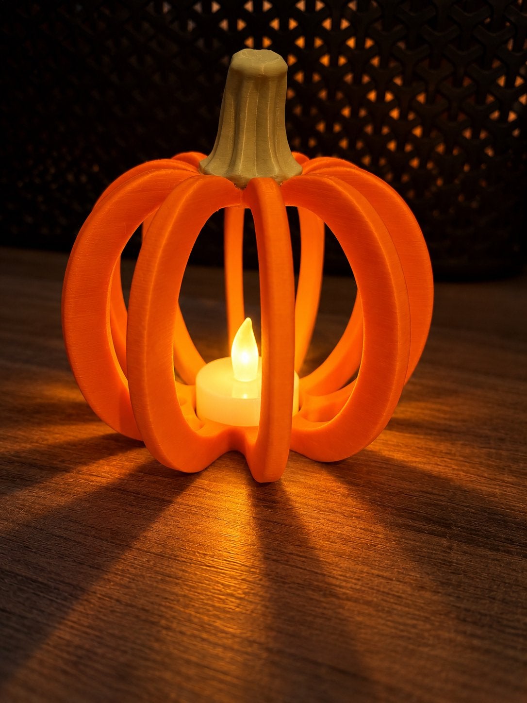 Decoratieve pompoen theelichthouder - Halloween decoratie, Kunststof, Overige merken, Waxinelichthouder, Nieuw