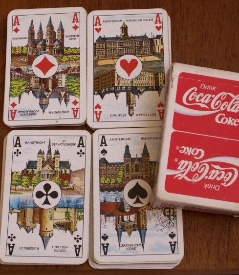 Coca Cola kaartspel speelkaarten Coca-Cola wit zilver wave, Ophalen of Verzenden, Gebruikt