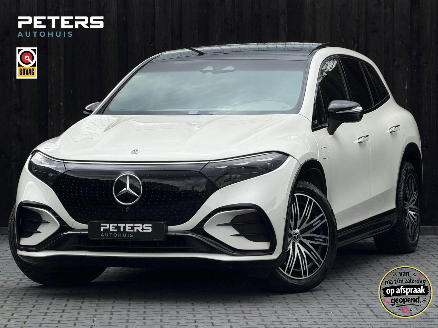 Mercedes EQS SUV 450 4MATIC AMG Line| 1e eigenaar| incl BTW|, Automaat, Zwart, Wit, Leder