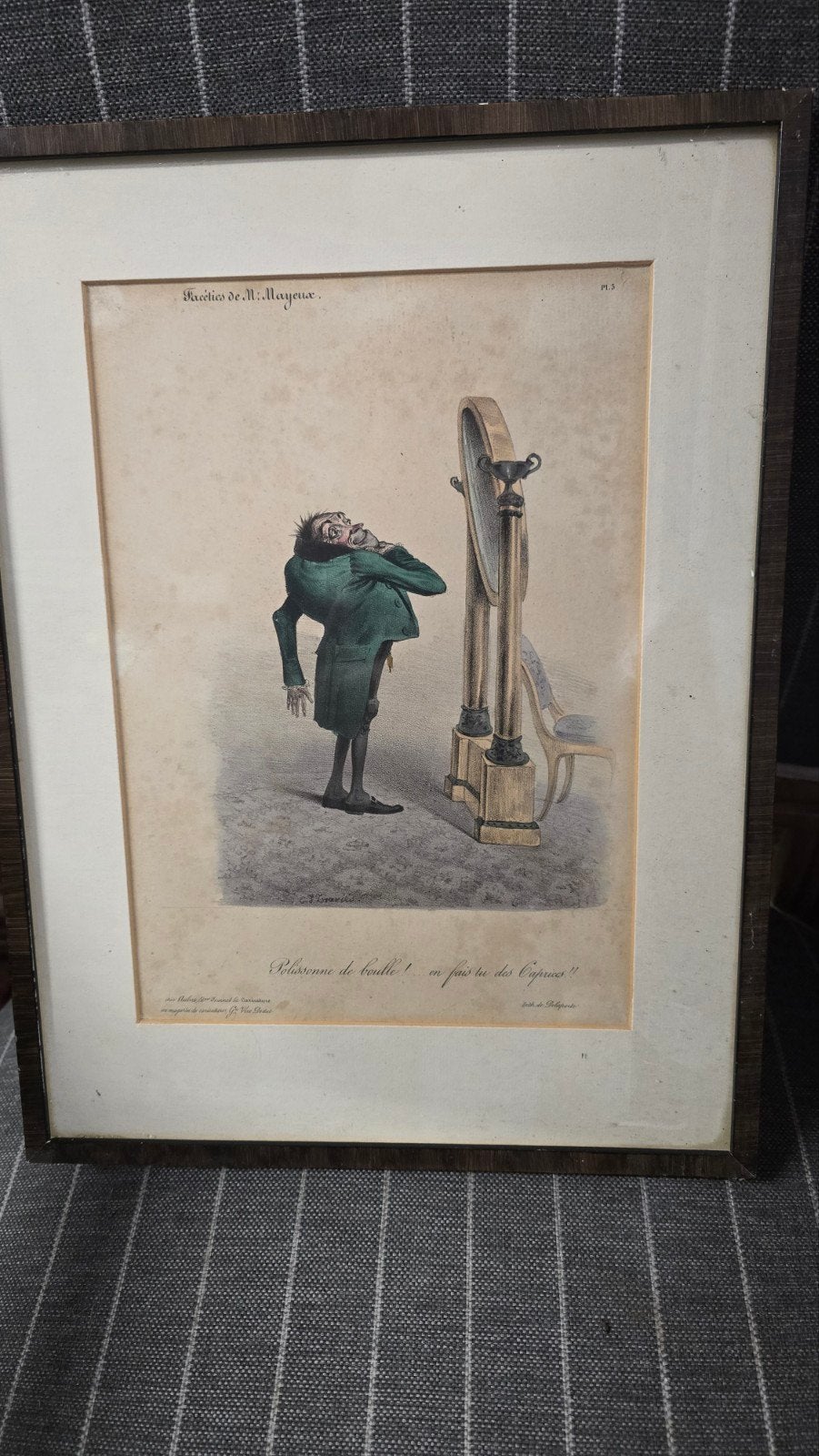 originele Franse karikatuur-litho uit 1831Charles Travies, Antiek en Kunst, Ophalen of Verzenden