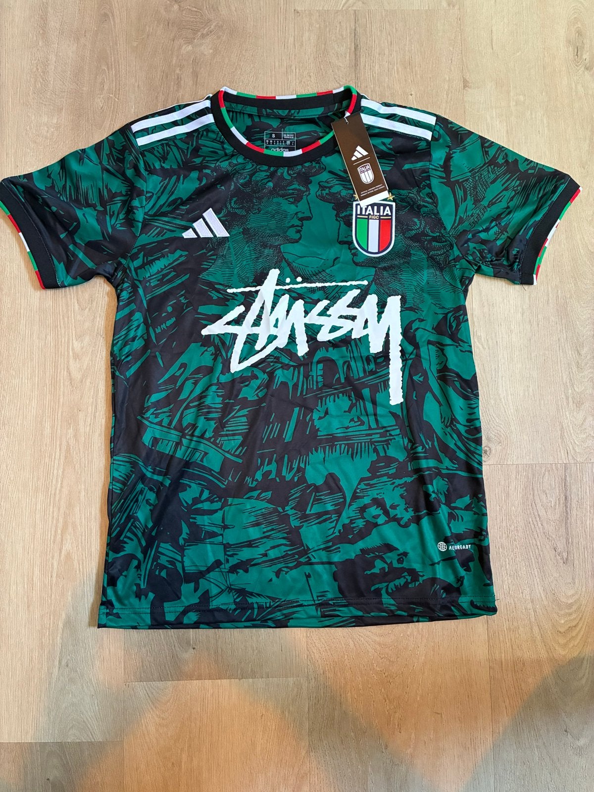 Stüssy x Italia voetbalshirt - Maat S, Verzenden, Nieuw, Maat 46 (S) of kleiner, Groen