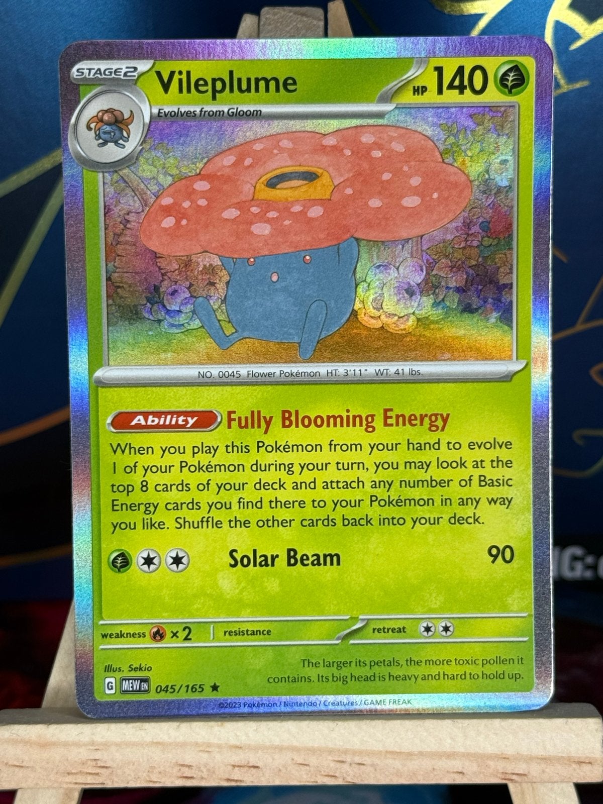 Vileplume #45 | Pokemon Scarlet & Violet 151, Ophalen of Verzenden, Zo goed als nieuw, Losse kaart, Foil