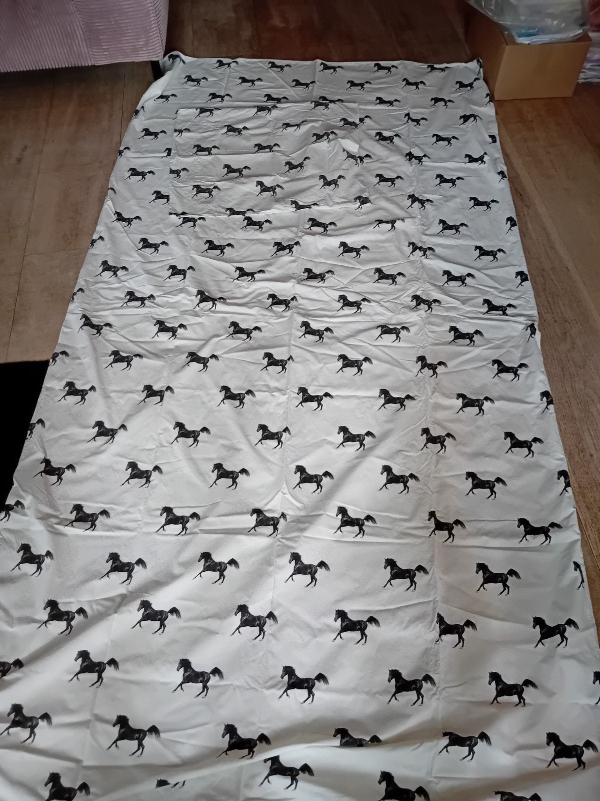 Snurk 1persoons beddengoed paarden, Gebruikt, 100 tot 150 cm, 200 cm of meer, Ophalen of Verzenden