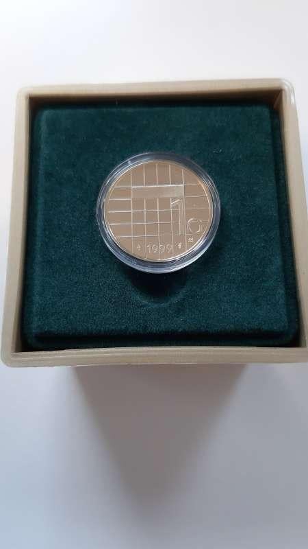 Nederland ERU Goudgulden 1999 in origineel kuipje, Ophalen of Verzenden, Koningin Beatrix, 1 gulden, Losse munt