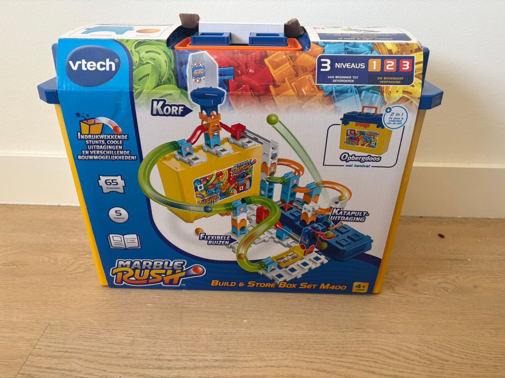 Vtech marble Rush knikkerbaan in opberbox, Ophalen of Verzenden, Zo goed als nieuw