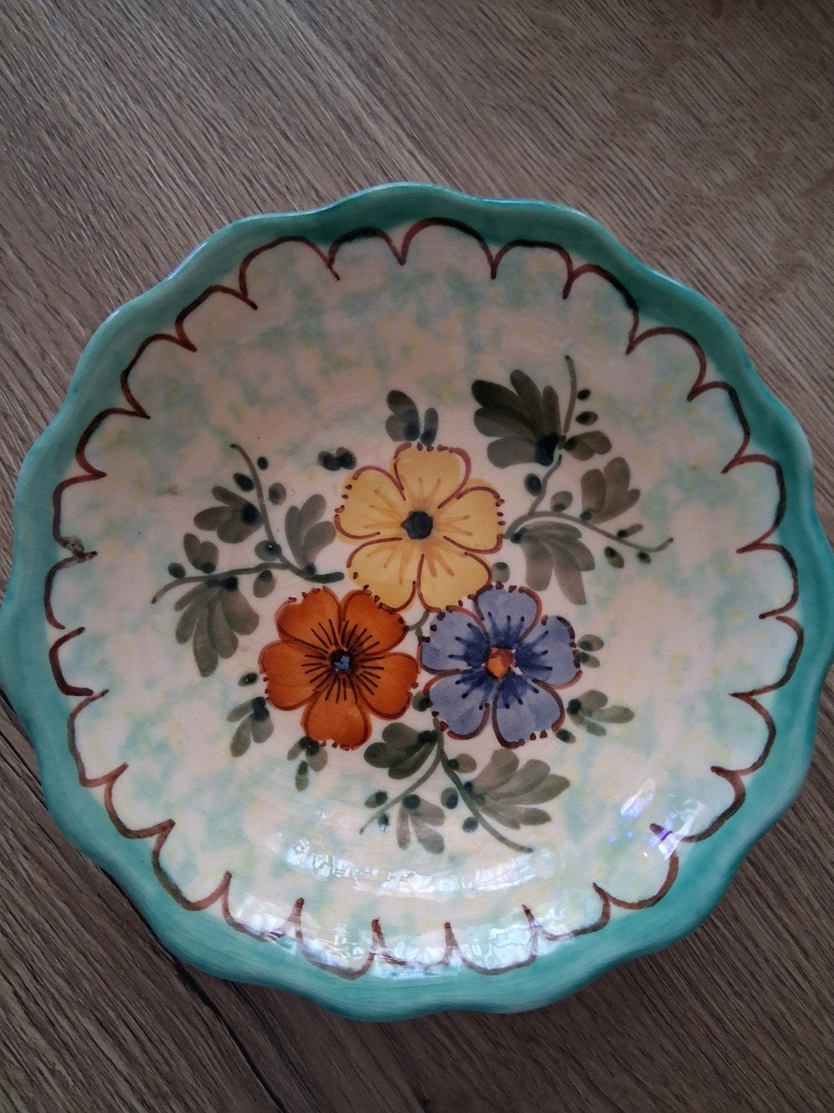 Antiek Flora Gouda Schaaltje - 17cm Doorsnee, Antiek en Kunst, Ophalen