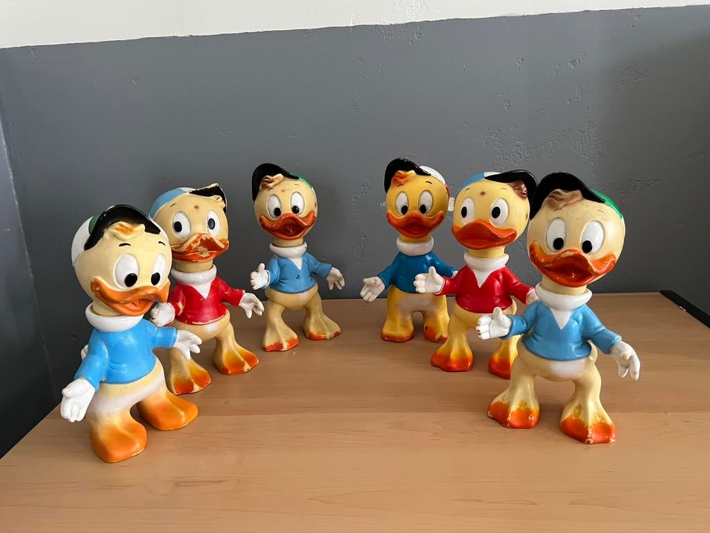 Kwik Kwek & Kwam Walt Disney vintage piepbeest jaren 60, Ophalen of Verzenden, Zo goed als nieuw, Beeldje of Figuurtje