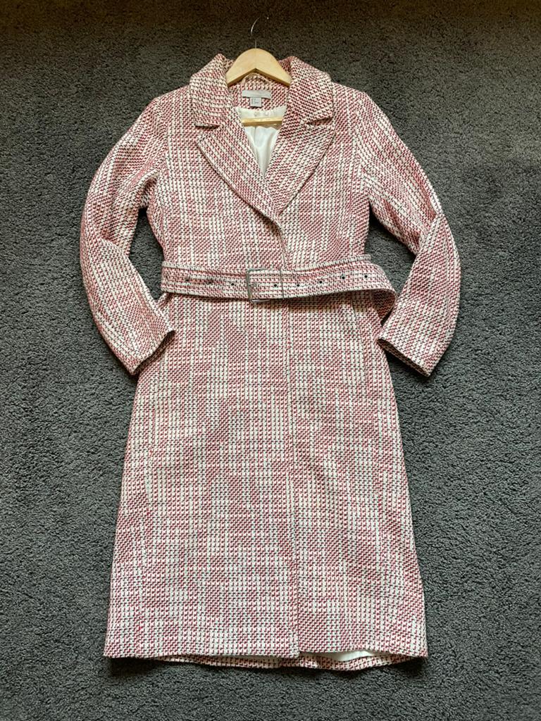 Super gave ruit mantel H&M maat 36, Kleding | Dames, Ophalen of Verzenden