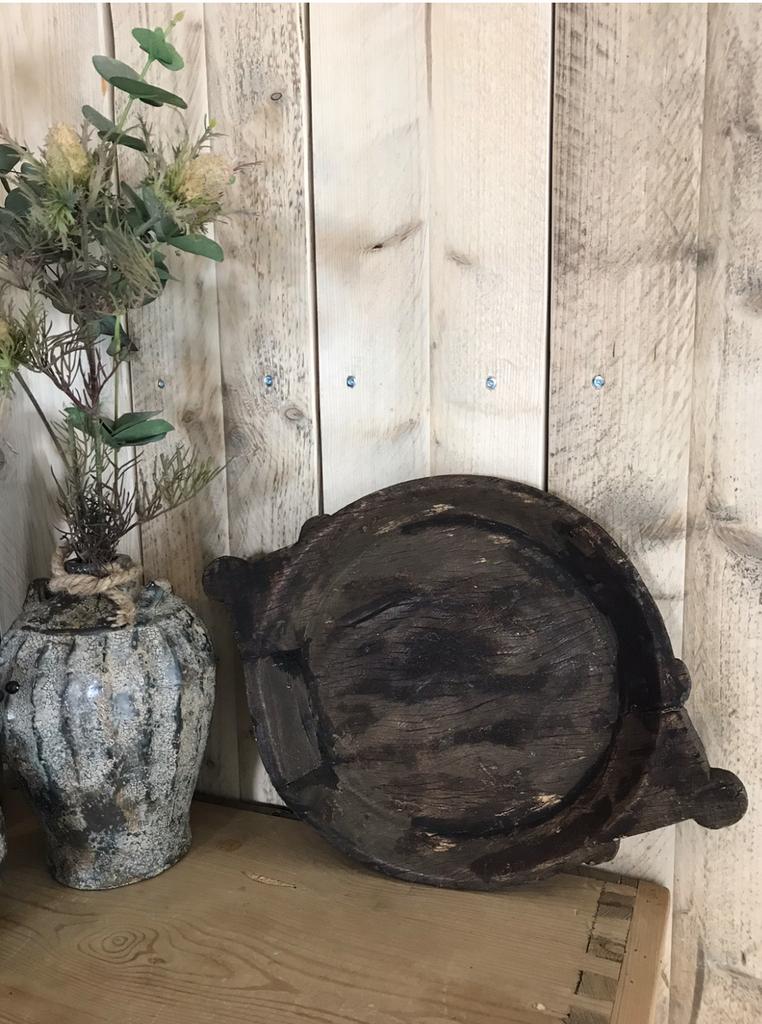 Brocante houten schaal, Ophalen