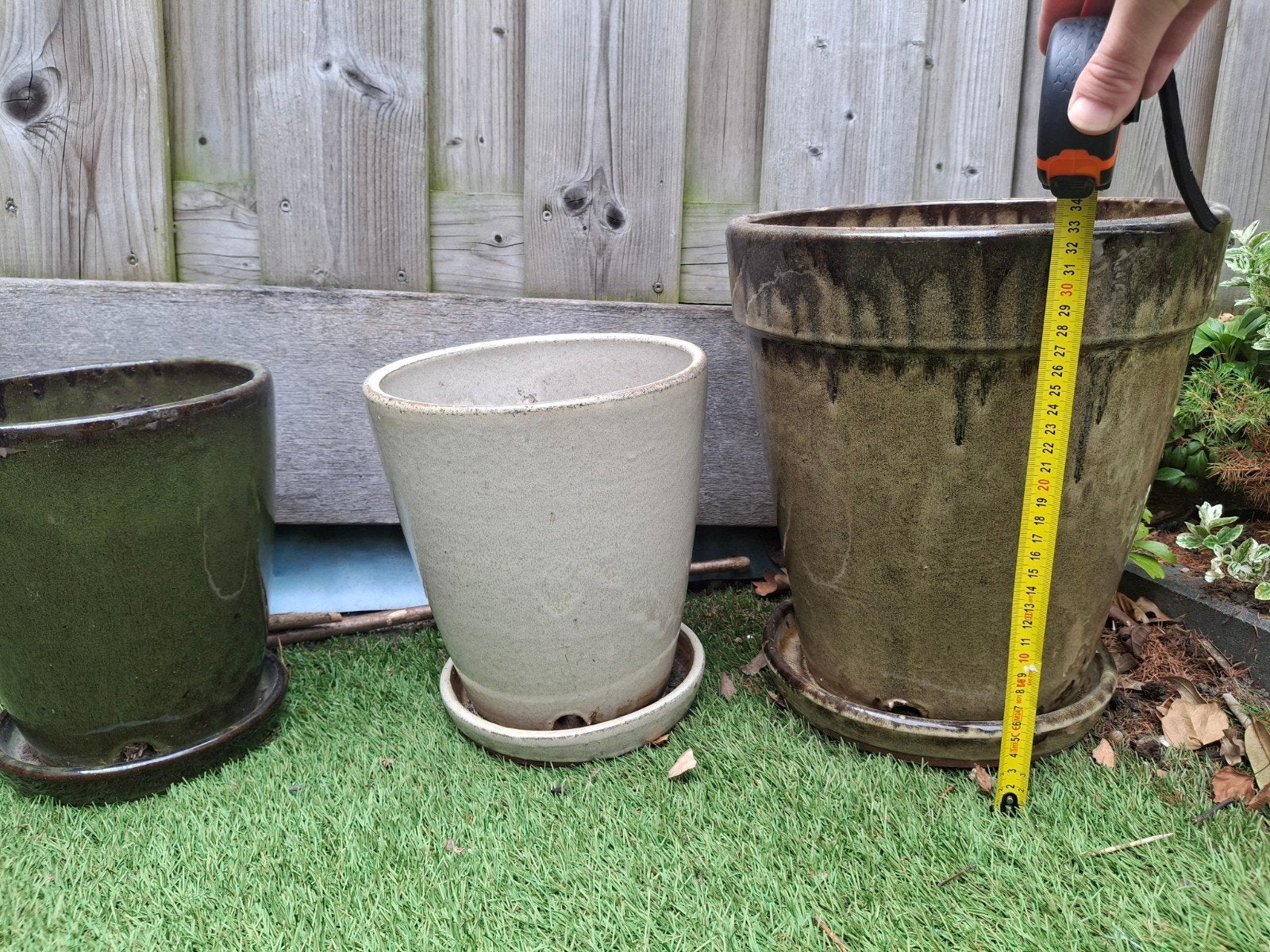 Buiten / binnen plantenpotten, Tuin en Terras, Ophalen, Rond, Zo goed als nieuw, Aardewerk