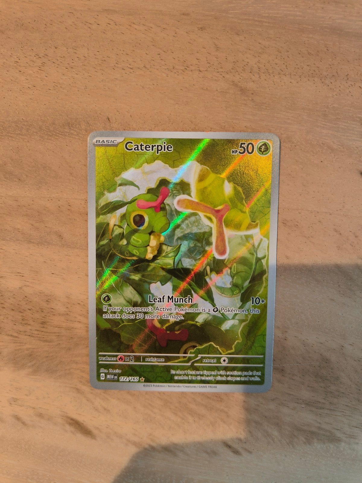 Caterpie 172/165, Ophalen of Verzenden, Zo goed als nieuw, Losse kaart