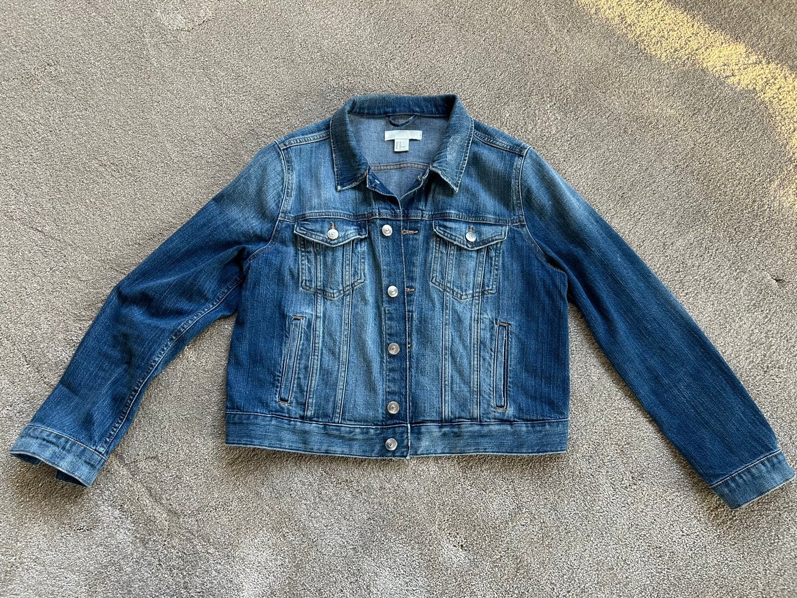 Spijker jasje maat 44, Kleding | Dames, Ophalen of Verzenden, Zo goed als nieuw, Maat 42/44 (L), Blauw