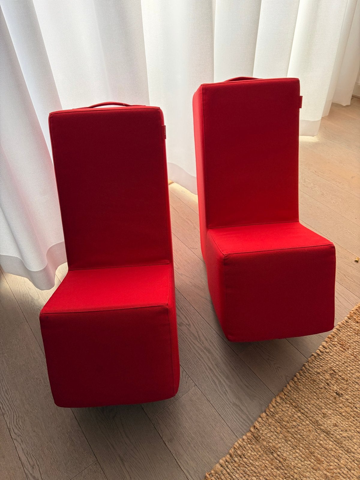 Lümmel stoelen - Set van 2 rode design stoelen, Ophalen, Gebruikt, Twee, Stof