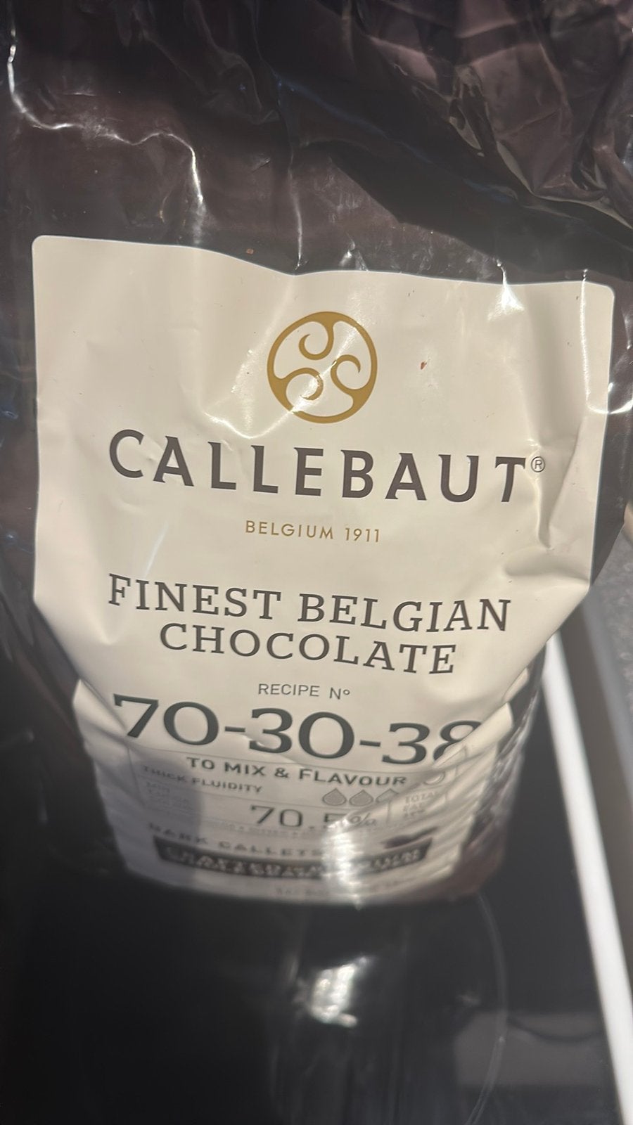 Callebaut cocolade druppels puur 70,5%, Ophalen of Verzenden