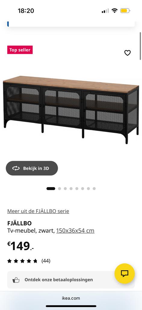 Tv meubel Fjällbo Ikea, Ophalen, Gebruikt