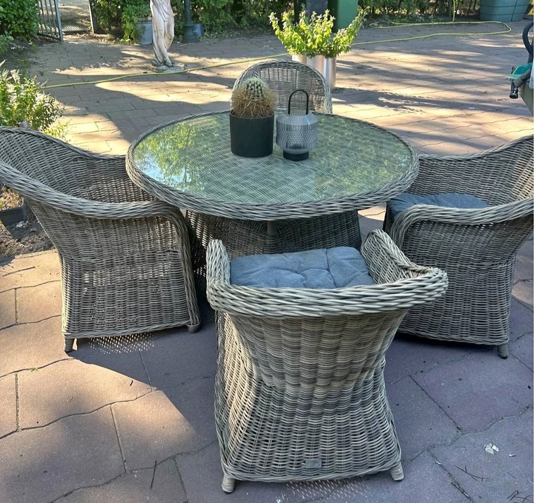 super mooie 4 persoons Diner tuinset intratuin, Ophalen, Gebruikt, Tuinset, Eettafel