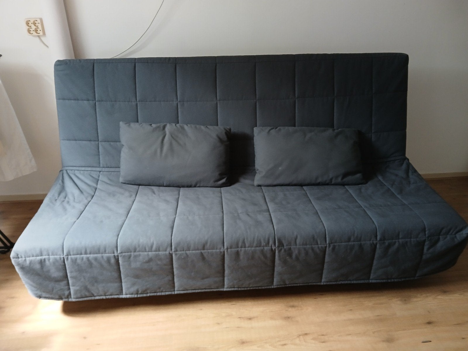 IKEA Beddinge slaapbank - Grijs, tweepersoons, Ophalen, Gebruikt, Tweepersoons, 140 cm