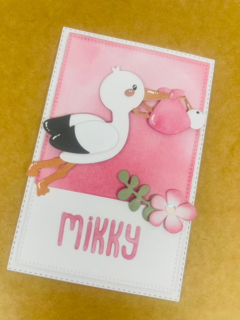 Uniek en handgemaakt kaartje, geboorte, Kinderen en Baby's, Ophalen of Verzenden, Nieuw, Kraamcadeau