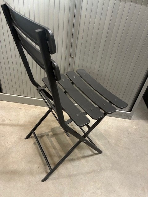 Metalen Bistro stoelen  klapstoel, Ophalen, -, Zwart, -