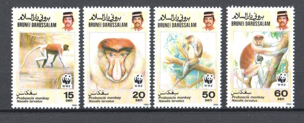 WWF set postzegels van de Neusaap, Ophalen of Verzenden, Postfris, Dier of Natuur