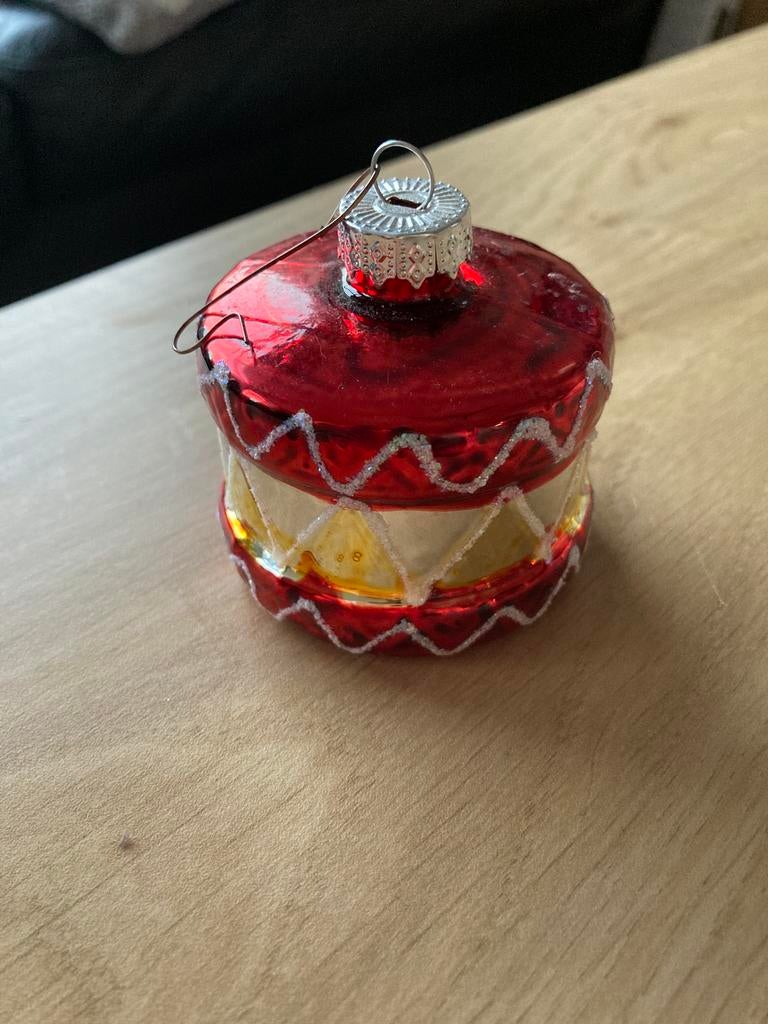 Kerst ornament trommel, Ophalen of Verzenden, Zo goed als nieuw