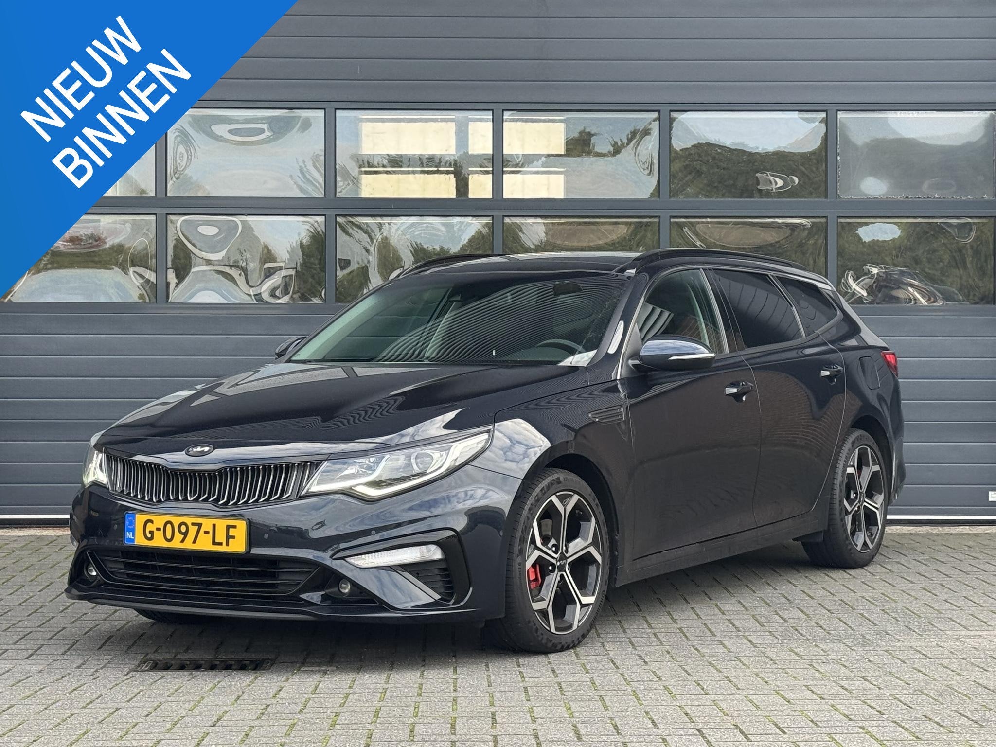 KIA OPTIMA SPORTSWAGON 1.6 T-GDI DYNAMICPLUSLINE I AUTOMAAT, Auto's, 15 km/l, Gebruikt, 4 cilinders, Blauw