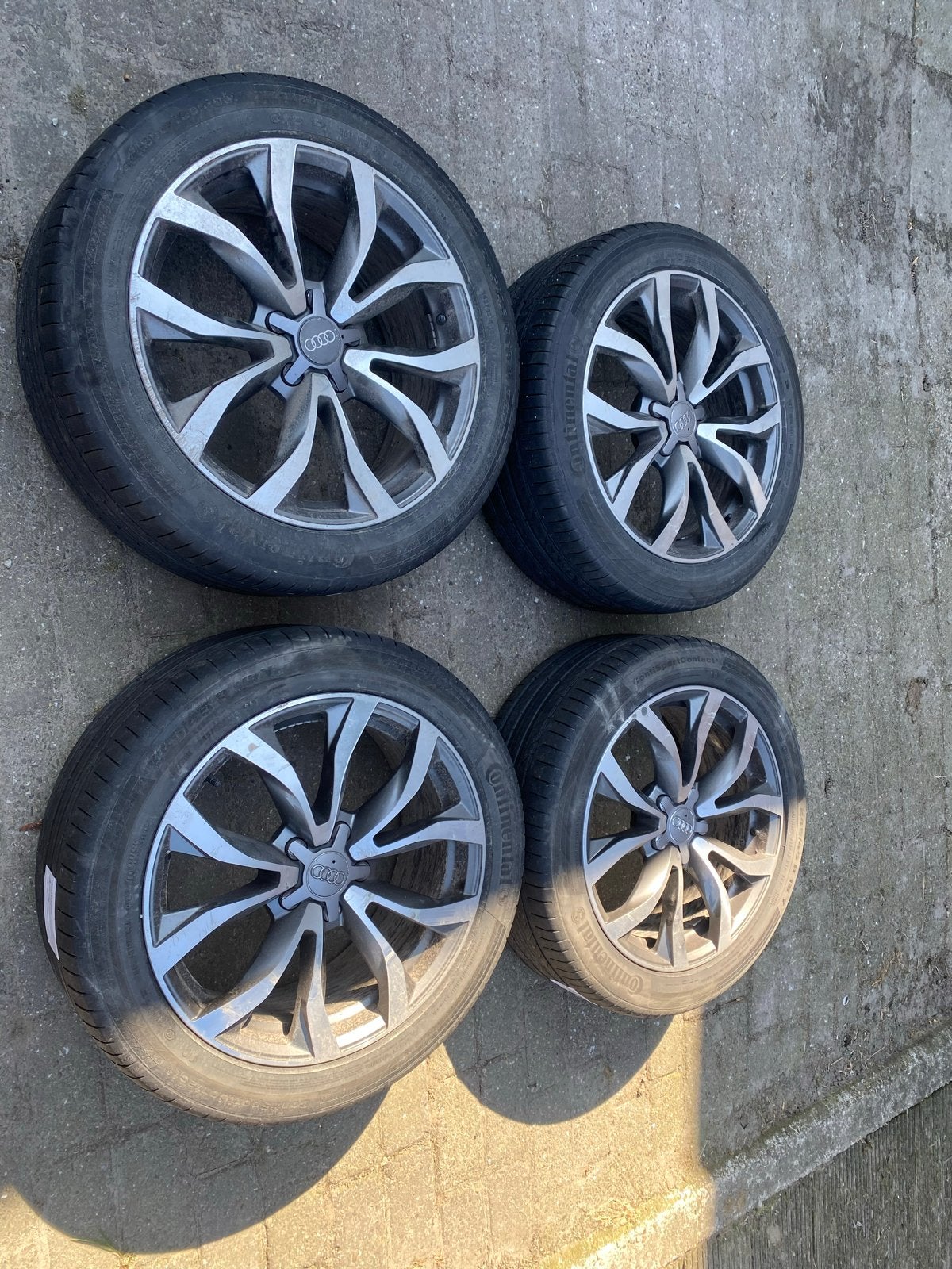 Audi A6 Velgen met Continental 245/45R18 Y Banden, Auto-onderdelen, Ophalen, 18 inch, Banden en Velgen, Personenwagen
