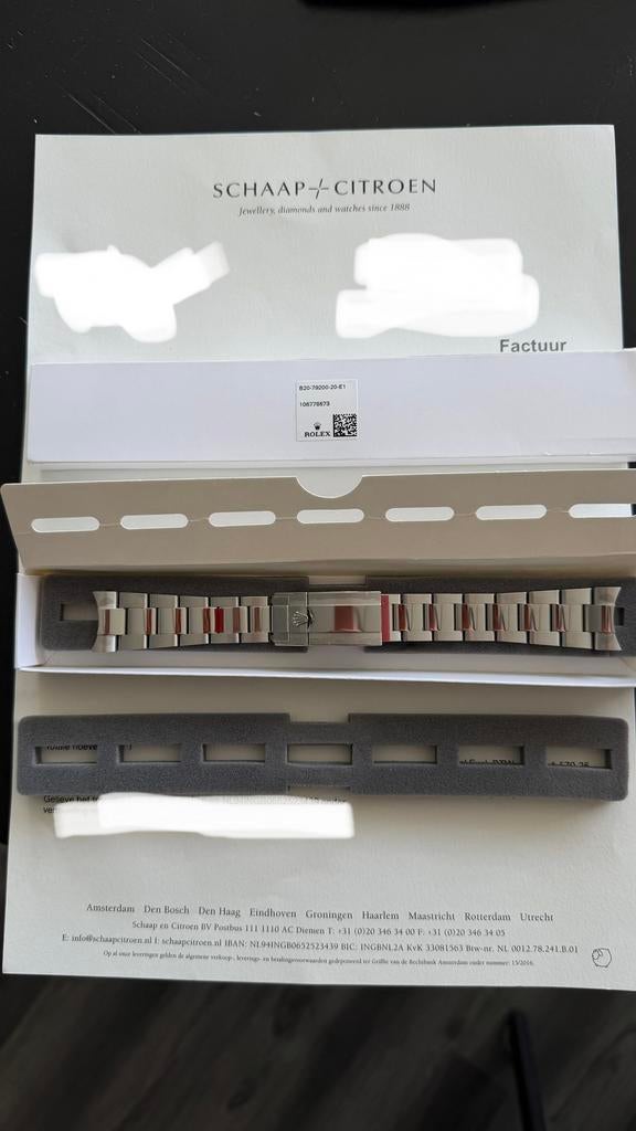 Rolex GMT Oysterband in plastic, Ophalen of Verzenden, Nieuw, Staal, Rolex
