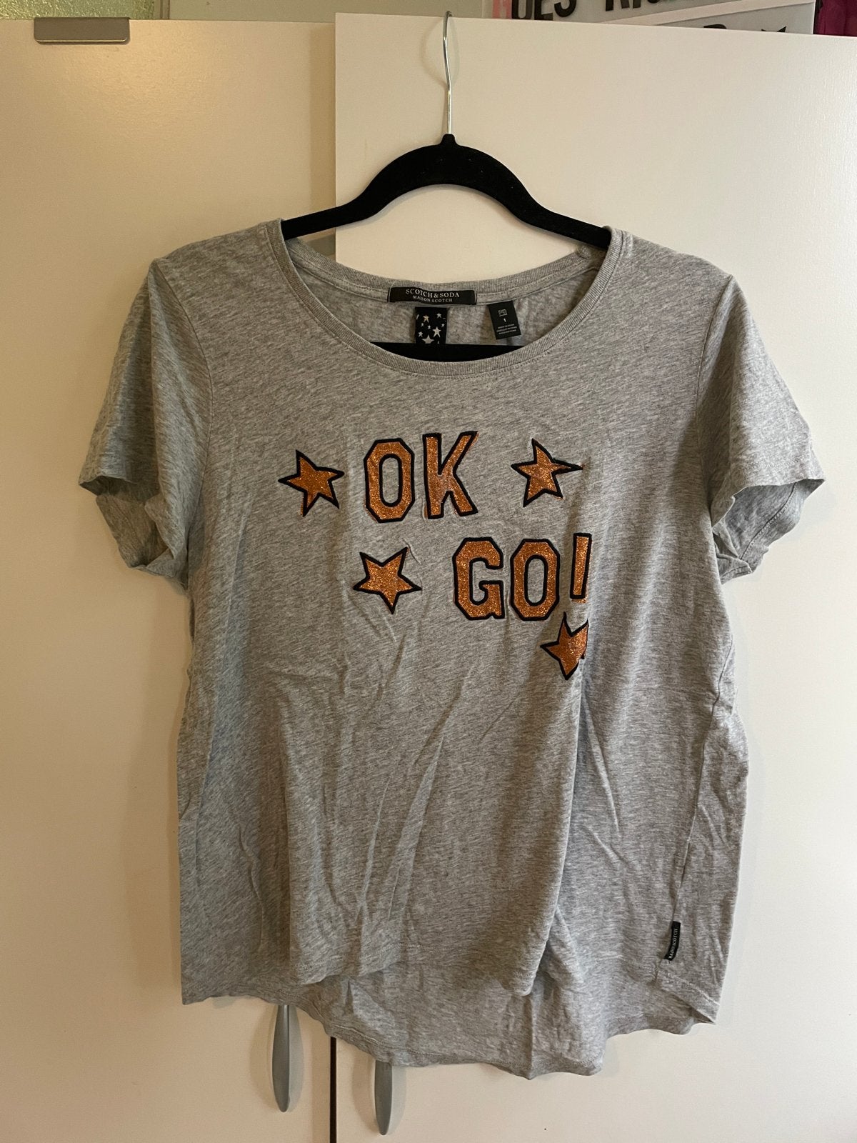 Scotch & Soda T-shirt 'OK GO!' Maat S, Ophalen of Verzenden, Korte mouw, Maat 36 (S), Grijs