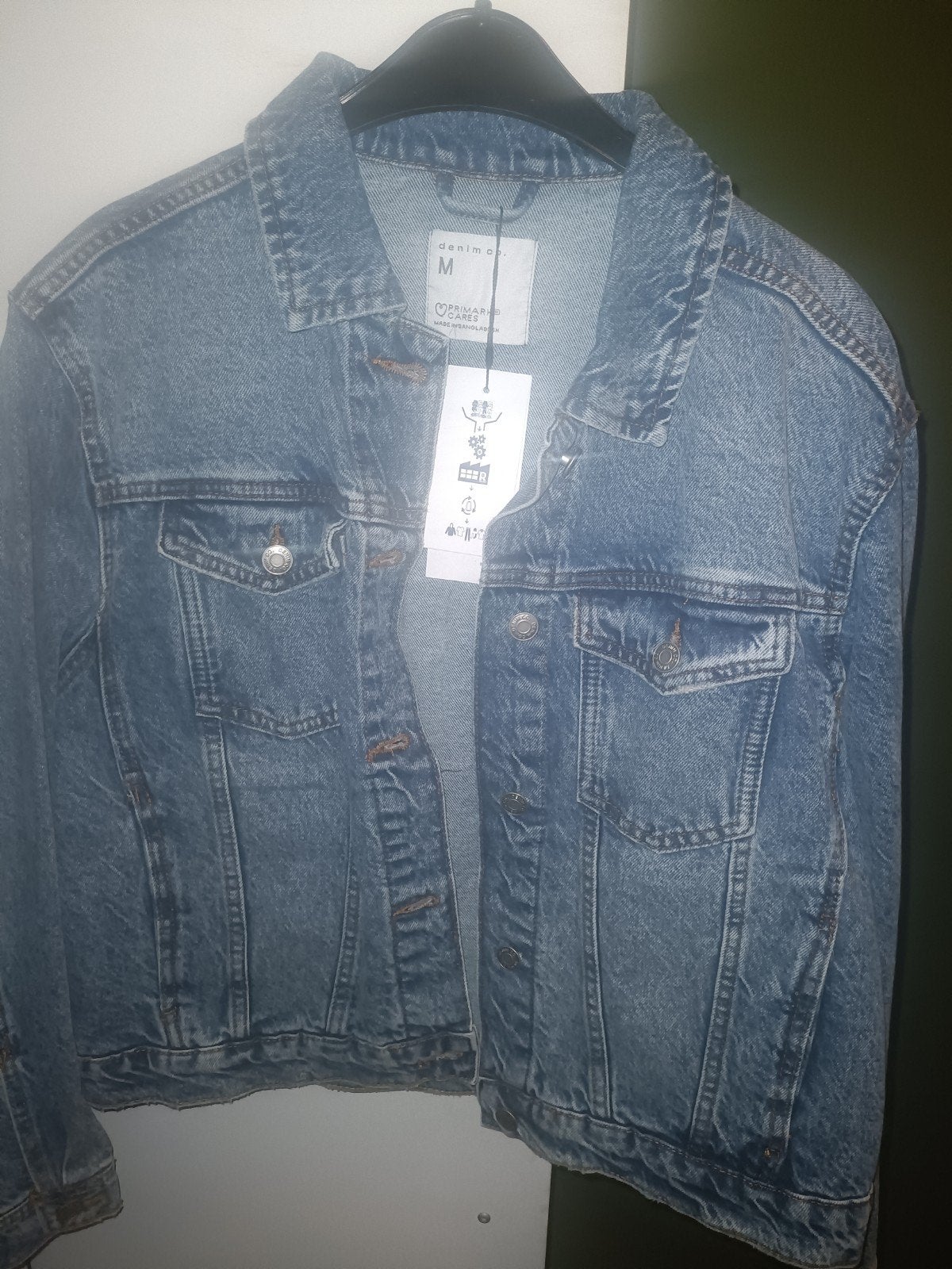 Spijkerjasje Primark nieuw maat M, Ophalen, Nieuw, Maat 38/40 (M), Blauw