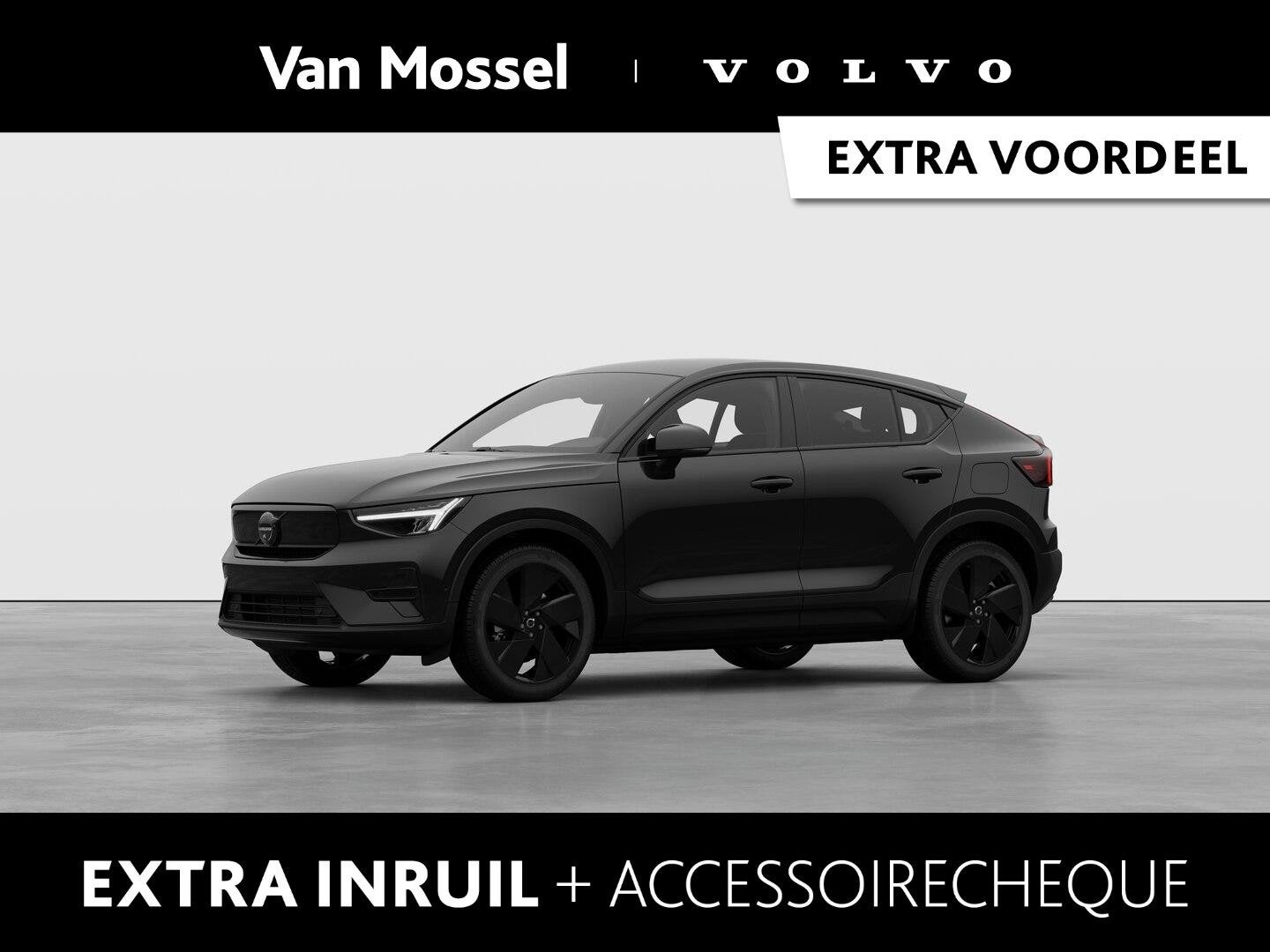 Volvo EC40 Single Motor Ext. Range Plus Black Edition Europa, Auto's, Automaat, Huisgarantie, 82 kWh, Zwart
