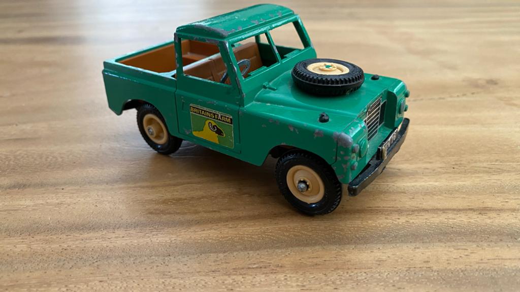 Britains Landrover SWB, Britains Farm uit 1975 - Goede Staat, Ophalen of Verzenden, Gebruikt, Auto, Britains