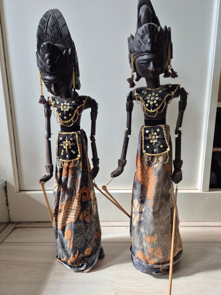 Wayang Golek poppen - Indonesische handgemaakte po, Antiek en Kunst, Ophalen of Verzenden
