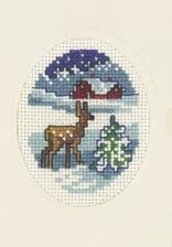 Borduurpakket Kerstkaart hert 9274, Hobby en Vrije tijd, Borduren en Borduurmachines, Geen, Nieuw, Ophalen of Verzenden, Handborduren